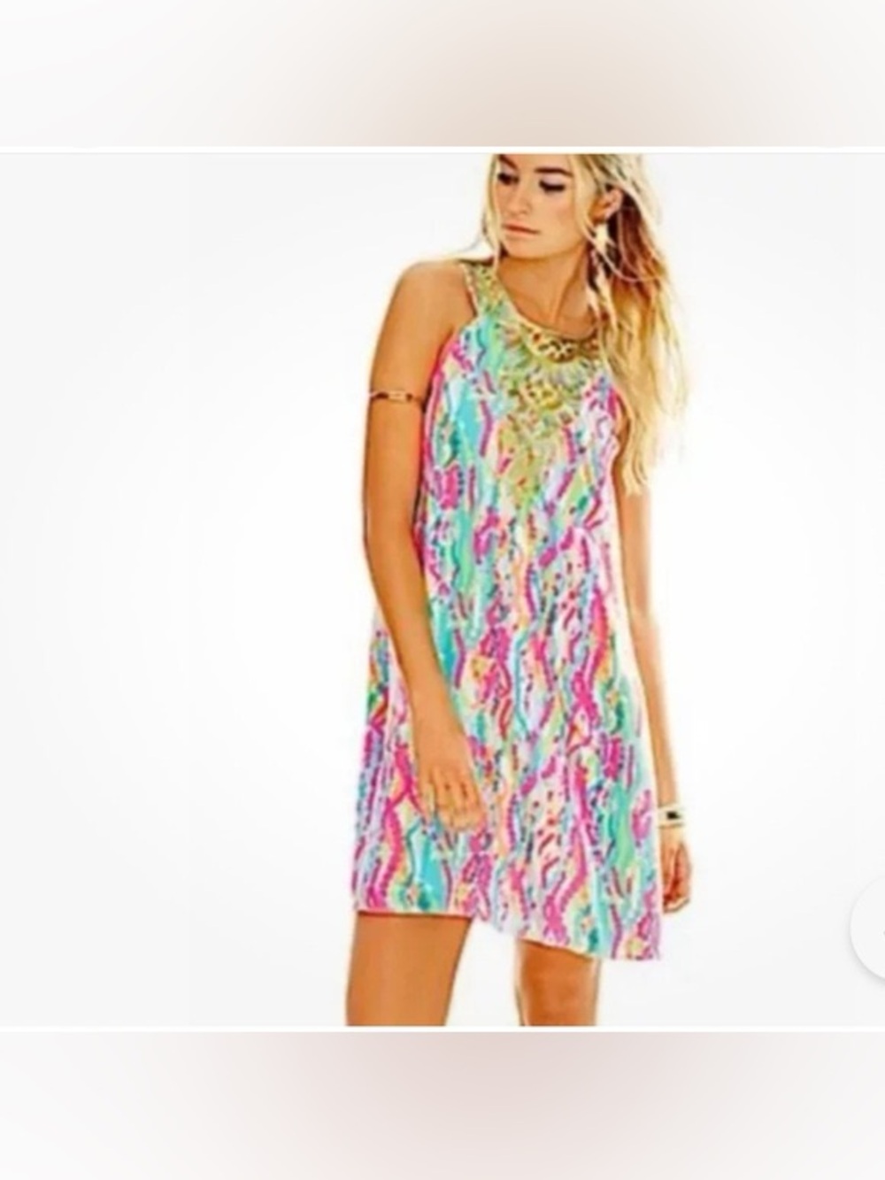NWT Lilly Pulitzer Cadence Dress in Multi dripping in jewels